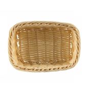 Корзина для хлеба прямоуг. 17*16 см. h=10 см. бежевая полиротанг MGprof /1/ АКЦИЯ