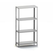 Стеллаж кухонный  800*400*1800 мм., 5 сплошные полки нерж., стойки нерж., разборный MGsteel /1/ ТП