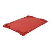 Крышка к ящику 600*400*40 мм. сплошная, утяжеленная, красная /1/400/