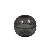 Салатник с крышкой «Шар», цвет серый 12 см Crackled glass