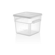 Контейнер для продуктов квадратный  5,7 л. 22*22*19 см. с мерной шкалой, прозрачный, п/п, без крышки (крышка 76712, 76711, 76710, 76713) GP /1/12/