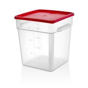 Контейнер для продуктов квадр. 17,2 л. 28*28*32 см. с мерн.шкалой, прозрач, п/п, б/кршки (кр. 76717,76715,76714,76716,76836)GP/1/12/