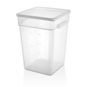 Контейнер для продуктов квадр. 20,8 л. 28*28*40 см. с мерн.шкалой, прозрач, п/п, б/крышки (кр.76717,76715,76714,76716,76836) GP/1/12/