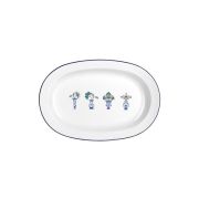 Блюдо овальное 31 см, кант синий, Vaso Piccolo DS12