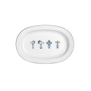 Блюдо овальное 31 см, кант зеленый, Vaso Piccolo DS12