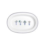 Блюдо овальное 35 см, кант синий, Vaso Piccolo DS12