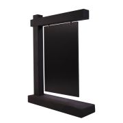 Табличка 170*220 мм. А6 меловая двусторонняя висячая, на дерев. подставке черная /1/5/