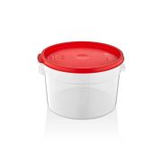 Контейнер для продуктов круглый 11,4 л. d=31 см. h=21 см., с мерной шкалой, прозрачный, п/п, без крышки (крышка 76740, 76739, 76738, 76741) GP /1/6/