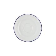 Блюдце 15 см, кант синий