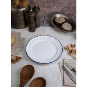 Тарелка мелкая 23 см, кант синий