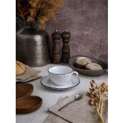 Чашка кофейная 80 мл, кант синий