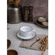 Чашка чайная 180 мл, кант синий