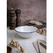 Салатник 15 см, кант синий