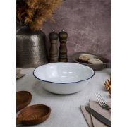 Салатник 23 см, кант синий