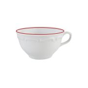 Чашка чайная 180 мл, кант красный