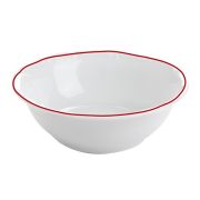 Салатник 15 см, кант красный