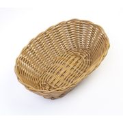 Корзина для хлеба овальная 18*12*6 см. коричневая полиротанг MGprof /1/144/