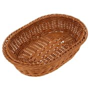 Корзина для хлеба овальная 23*15*6 см. коричневая полиротанг MGprof /1/60/