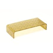Подставка для закусок 21x9 см h 4,5 см, стекло, цвет янтарный