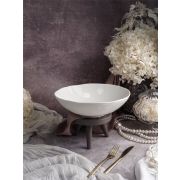 Салатник 600 мл, d 18 см h 5,4 см, фарфор, Grazia