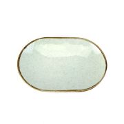 Блюдо овальное 36см, мятный, Pearl, Kutahya