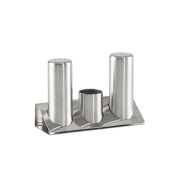 Набор соль/перец (3 предмета) 5,5*13,5см на подставке, сатин, Narin