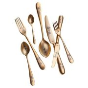 Нож столовый 22,5см, Epsilon matt gold 24k flower, Narin [12]