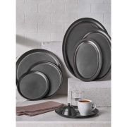 Блюдо овальное 26*19см, ретро черный, Narin