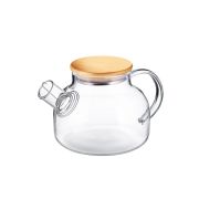 Чайник  850 мл. заварочный крышка бамбук, Термостекло /1/12/
