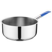 Сотейник  7,5 л. нерж. d=28 см. h=12 см. б/кр (индукция)(кр. 79199) синяя ручка винил. MGsteel /1/ АКЦИЯ