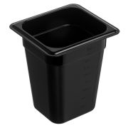 Гастроемкость 1/6 h=200 мм. 176*162 мм. 2,7 л.  поликарб. черная GP /1/