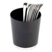 Подставка для столовых приборов (стакан) d=130 мм. h=155 мм.черная, пластик APS /1/24/