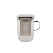 TEA GLASS WITH FILTER IN RVS 8X12.5CM
