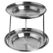 Этажерка 2-х ярусная d=17/20см. h=16 см. для морепродуктов нерж. MGprof /1/