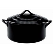 BLACK MATT CASSEROLE WITH LID 0,2L