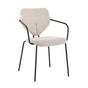 Стул «Мандора с подлокотниками» с мягким сиденьем (окрашенный каркас)