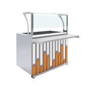 Прилавок холодильный с ванной охлаждаемой Luxstahl ПХВ (С)-1200 Premium (нерж.)