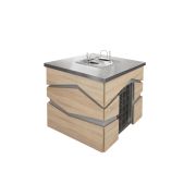 Салат-бар под диспенсеры тарелок Luxstahl СБД-1000 Premium (нерж.)