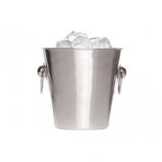 MINI CHAMPAGNE BUCKET W. RINGS SS D14X