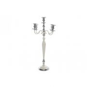 ANGEL CANDLE HOLDER 5L H78CM ALU-NICK.