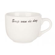 SOEPTAS WIT D10,5XH8,5CM TEKST SOEP VAN