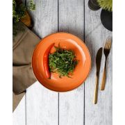 Салатник полуглубокий d 22 см h 4 см 835 мл фарфор цвет оранжевый Seasons