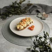 Тарелка с бортом d=25,5 cм,фарфор «NOBLE» серия «Fine Plus-Light Grey»