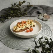 Тарелка с бортом d=21.5 cм, h=3.5см, фарфор «NOBLE» серия «Fine Plus-Light Grey»