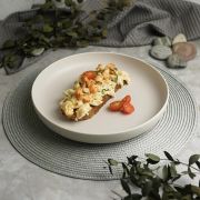 Тарелка с бортом d=25 cм, h=4.5см, фарфор «NOBLE» серия «Fine Plus-Light Grey»